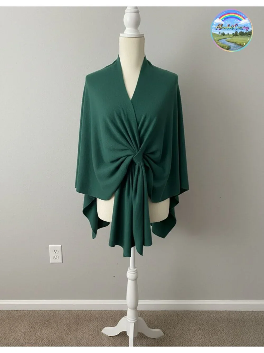 Elegant Open Front Poncho Wrap Shawl Sweater One Size